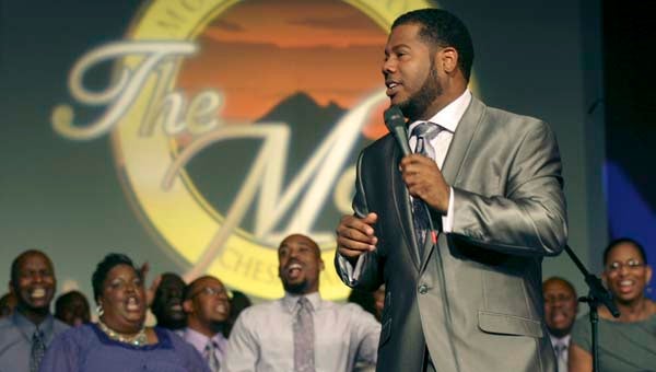 Franklin’s own Earl Bynum Jr., executive minister of music at Mt. Lebanon Baptist Church in Chesapeake, leads the Unity Mass Choir in song. Their first album will be released April 2. -- SUBMITTED