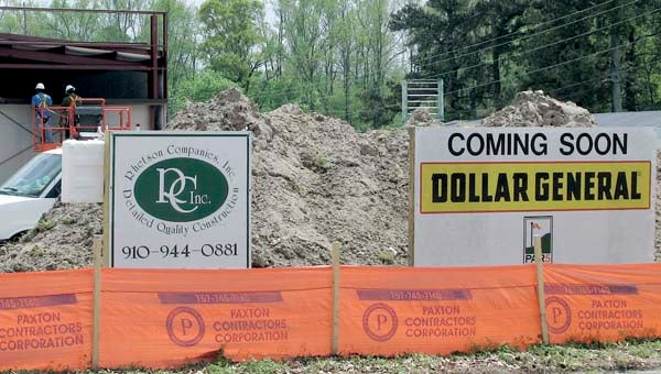 A Dollar General store is under construction on Route 58 in Holland. A grand opening will be held later this summer. -- TRACY AGNEW/SUFFOLK NEWS HERALD