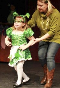 Rachel wore a "leprechaun" themed outfit in the third pageant she participated in. Assisted by her Mother, Rachel won "duchess" in her division. -- SUBMITTED