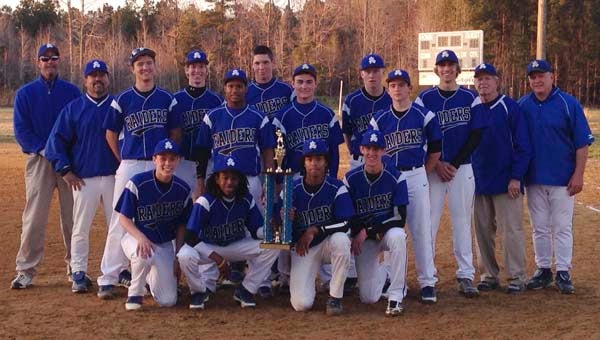 The Southampton Academy baseball team participated in the Sgt. Will McLawhorn Memorial Tournament at Northeast Academy April 3-5, winning the championship game 8-0. -- SUBMITTED