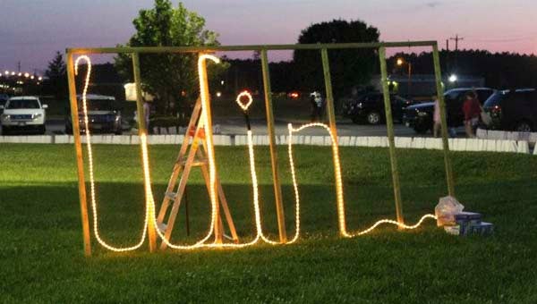 The Luminary Celebration is just one of the moving moments of Relay for Life. This photo, taken at last year’s Franklin event, spells out the hope for cancer survivors. -- SUBMITTED PHOTO
