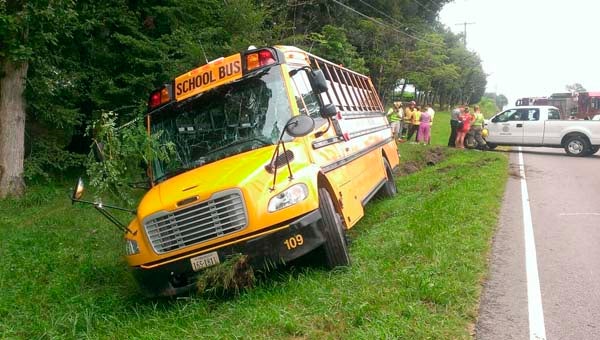 A Virginia Beach school bus headed to Wakefield crashed near Ivor this morning