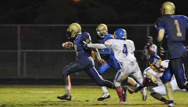 Justin Chapman breaks away, scoring the Dukes only touchdown late in the fourth quarter. -- JIM HART | TIDEWATER NEWS