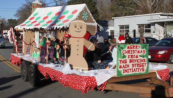Winning first-place for the ‘Most Appealing To Children’is the float by the Boykins Main Street Initiative. -- Frank Davis | Tidewater News