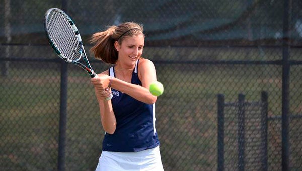 Former Franklin High School student Lindsay Raulston currently plays tennis at the University of Mary Washington in Fredericksburg. -- Submitted
