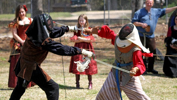 Duelists battle it out in a tournament on Saturday. -- Cain Madden | Tidewater News