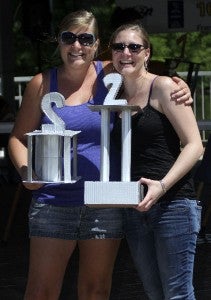 Kelly Lukens, left,  and Whitney Burgess won 2nd place. -- Cain Madden | Tidewater News