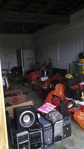 Some stolen property recovered at a Little Texas Road home that have been connected to burglaries. -- SUBMITTED