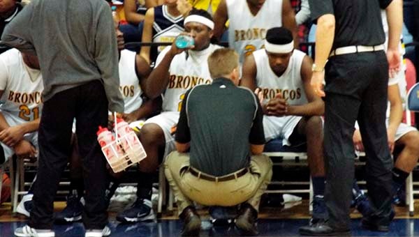 Coach Danny Dillon on the sidelines during a basketball game. -- SUBMITTED
