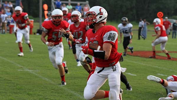 Isle of Wight Academy’s Aaron Fronfelter returned a punt for a touchdown in the first score of the game. -- CAIN MADDEN | TIDEWATER NEWS