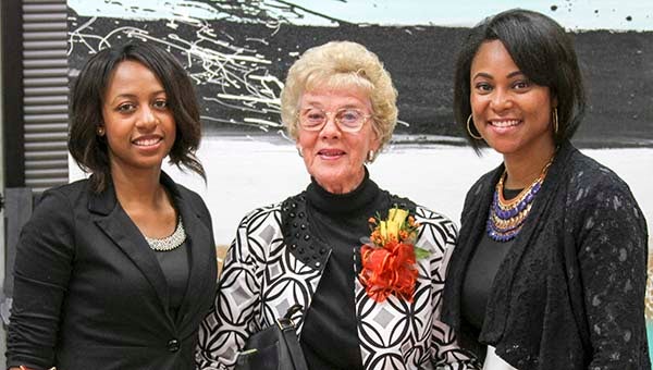 Thirsala Wiggins, left, with Jacquelin Bly and Cindy Lumpkin. Lumpkin is the founder of Triumph In Life, which sponsored the Bly/Triumph awards for special education teachers and students. Wiggins received this year’s scholarship. -- CAIN MADDEN | THE TIDEWATER NEWS