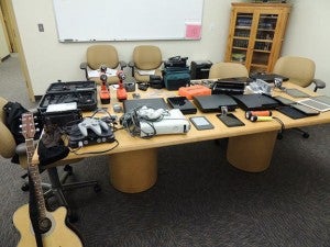 These are items that were also recovered from burglaries that occurred in Surry, Suffolk, Hampton, Smithfield and Gates, North Carolina. Not shown are the recovered jewelry or firearms. The weaponry are in the custody of the Bureau of Alcohol, Tobacco and Firearms for identification.