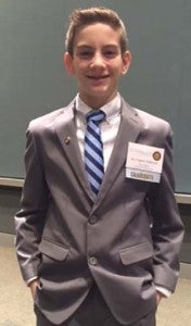 Logan Johnson, a seventh grader at Southampton Middle School, was elected as the state’s Junior Beta Club president. He is seeking to be elected as the club’s national president. -- SUBMITTED