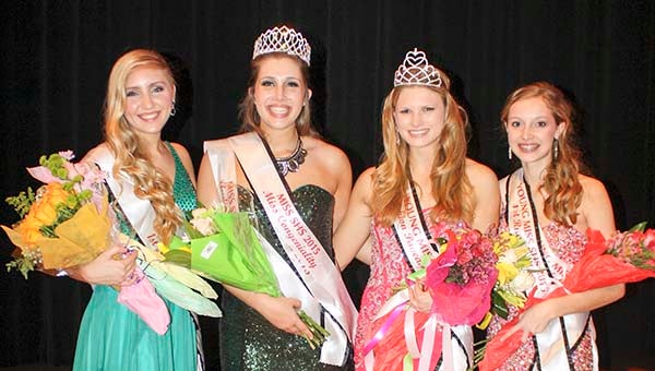 Miss SHS 2015 First-Runner Up Allie Holt; Miss SHS Fashion Pageant 2015 Rachel Brown; Young Miss SHS Fashion Pageant 2015 Kelby Lewis; and Young Miss SHS 2015 First Runner-Up Taylor Rountree.