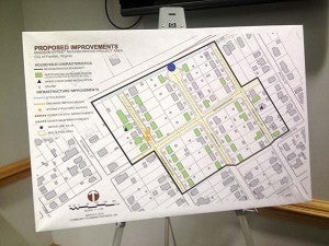 The proposed improvements and target area for the Madison Street Neighborhood Community Development Block Grant. -- FILE PHOTO