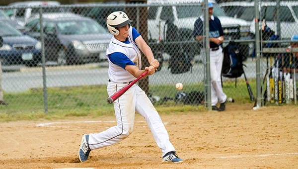 Southampton’s Matt Rose looks to get ahold of one earlier this season against Tidewater Academy. Rose had a total of 8 RBIs this week in two games, and he had two home runs against Kenston Forest. -- Cain Madden | Tidewater News