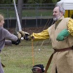 Opponents square off in the fighting pits at the Southampton County Renaissance Faire.
