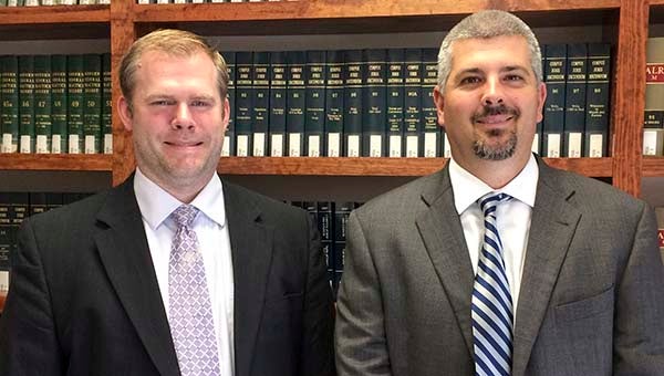 Local attorneys Drew Page, left, and Jack Randall have formed Randall | Page, which has offices in Courtland, Emporia and Suffolk. -- Stephen Cowles | Tidewater News