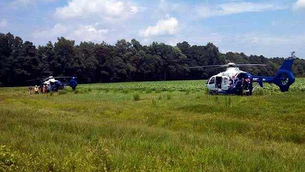 A Virginia Commonwealth University LifeEvac air ambulance was forced to make a precautionary landing near Sedley on Tuesday afternoon.