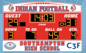 A rendering of the scoreboard that will be installed in time for Southampton's upcoming season. -- COURTESY