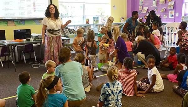 Young readers rush forward to make their own musical instruments out of household items like the title character in “Max Found Two Sticks” by Brian Pinkney. -- WALTER FRANCIS JR | THE TIDEWATER NEWS