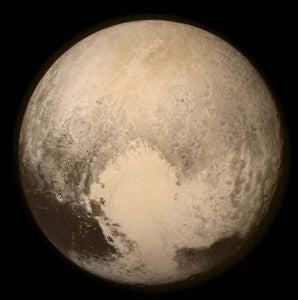 This is one of the first images of Pluto taken by the New Horizon space craft on Tuesday. -- COURTESY