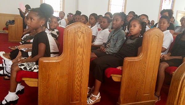 Campers listened to staff, church members and community members talk about how blessed they were with this program. -- Rebecca Chappell | Tidewater News