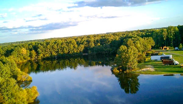 Riverkeeper Jeff Turner used a drone to take this gorgeous picture at the Nottoway River. -- JEFF TURNER | The Tidewater News