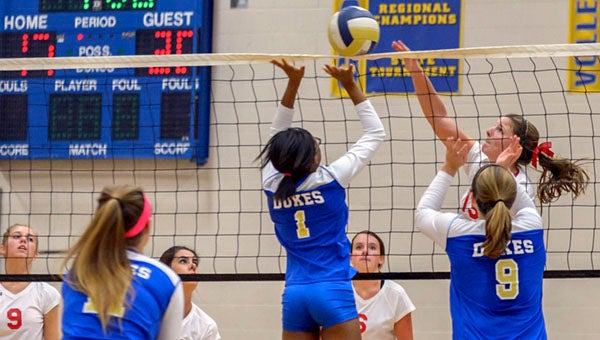 Windsor Dukes volleyball has been working together and having strong team communication which has put them on a recent winning streak. -- Murray Thompson | The Tidewater News