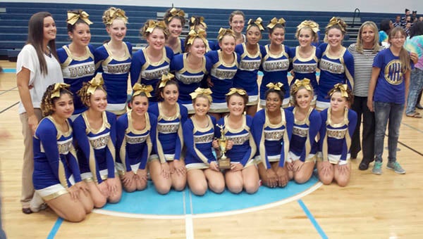 The Windsor Dukes Cheerleading team won first place in the Conference 34 Cheerleading Competition on Tuesday evening in Georgia D. Tyler Middle School. -- Shana Council | The Tidewater News