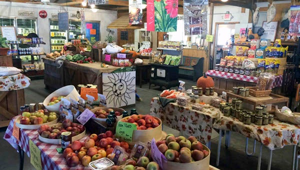 Grayson and Emma’s Garden Shop sells a little bit of everything, from apples to pumpkins and canned goods to fresh food. -- Andrew Lind | Tidewater News