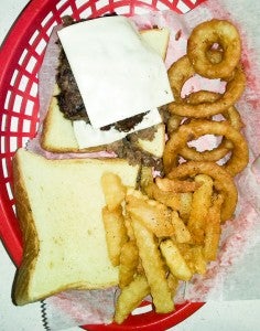 Philly Steak burger on Texas toast -- Sameerah Brown | Tidewater News
