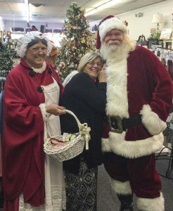 Mrs. Claus and Santa stopped by Alphabet Soup on Small Business Saturday. -- SUBMITTED