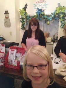 The Small Business Saturday Selfie winner is Joy Daigle Book. She took a selfie of her daughter and her shopping at The Cat’s Meow on Saturday. -- SUBMITTED