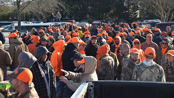 In addition to the more than 200 people inside the VDGIF headquarters in Henrico, 200 or so more supporters of hunting with dogs stood outside in the cold due to space restrictions. -- SUBMITTED | LEE WALKER - VDGIF