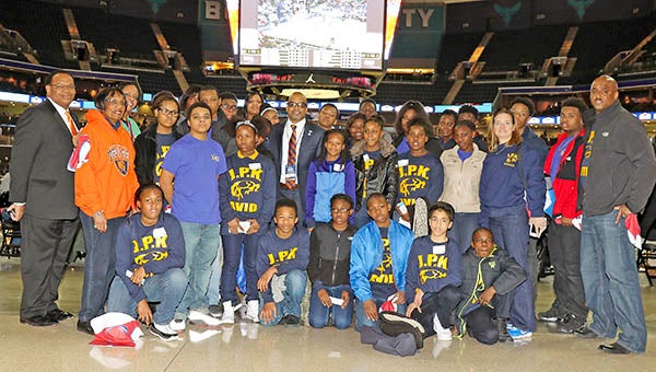 Students from Franklin High and J.P. King Middle schools attended the inaugural Advancement Via Individual Day at the Central Intercollegiate Athletic Association Tournament in Charlotte, North Carolina. -- Frank Davis | Tidewater News