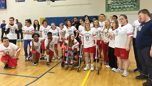 This is Southampton High School’s team, which Coach Amy Davis said includes exceptional education students as well as seniors enrolled in Adaptive PE. “This basketball league is about building self-esteem, inclusion and friendships more than it is about sinking shots.” -- SUBMITTED | AMY DAVIS