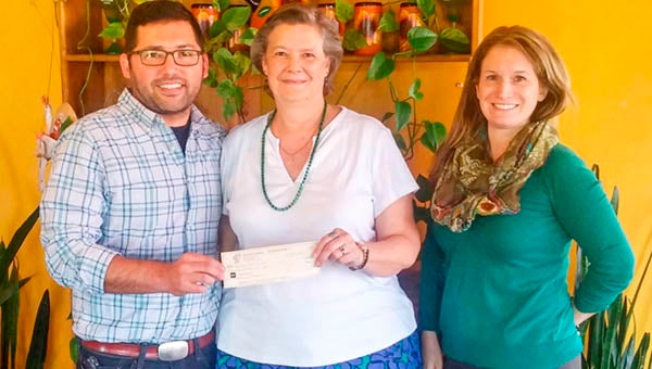 Don Poncho’s Cantina made a generous donation to Relay for Life after hosting a fund raising competition for the Franklin Southampton Area Relay for Life.  In Photo from left to right are Frank Padilla, Cindy Cotton and Elaine Fenters. -- SUBMITTED