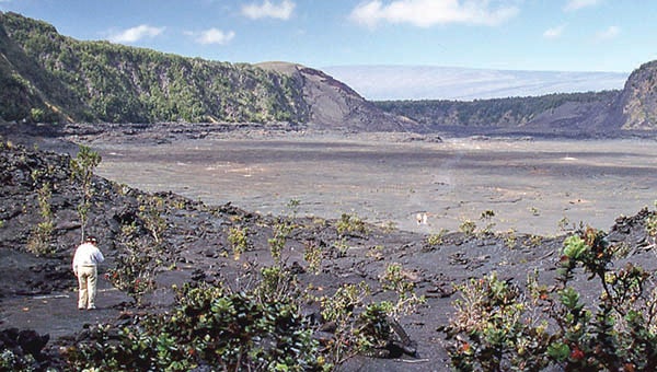 Hikers at the beginning of the trail at Kilauea Iki. -- SUBMITTED | ARCHIE HOWELL