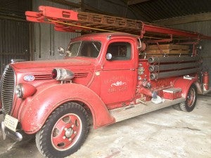 This 1938 Ford pumper served Franklin until it was retired in 1984. Efforts to restore the historic vehicle include an annual golf tournament. -- Stephen H. Cowles | Tidewater News