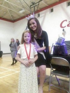 Second-grader Emily Meade won the Audience Choice Award at the pageant.