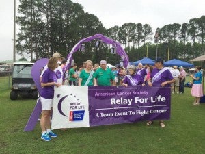 Cancer survivors kick off the day’s events with the Survivors’ Lap. -- Walter Francis | Tidewater News