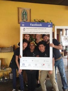 Employees at Don Pancho’s had this picture taken on Small Business Saturday. In front, from left, Angel Padilla, Kendra Powell, Manuel Domingo; back, Christian Edenfield, Kerri Padilla and Frank Padilla. — SUBMITTED