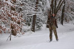 Submitted Cassie Albert Samantha Albert, 17 of Zuni, enjoys a short time in the snow at her residence.  