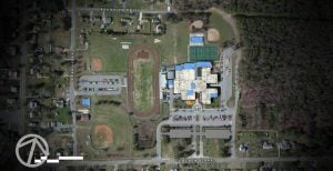 The areas in blue show where new construction or renovations will take place on the campus at Windsor School. -- Submitted | Isle of Wight County Schools