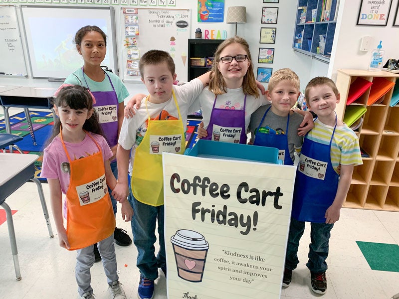 coffee cart at riverdale elementary