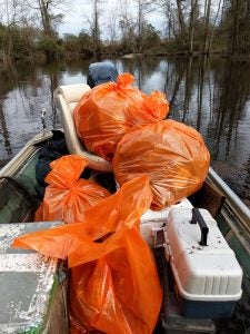Trash on the Blackwater River