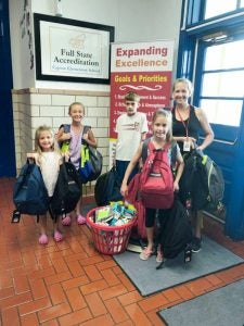 school supply donation by tommy potter