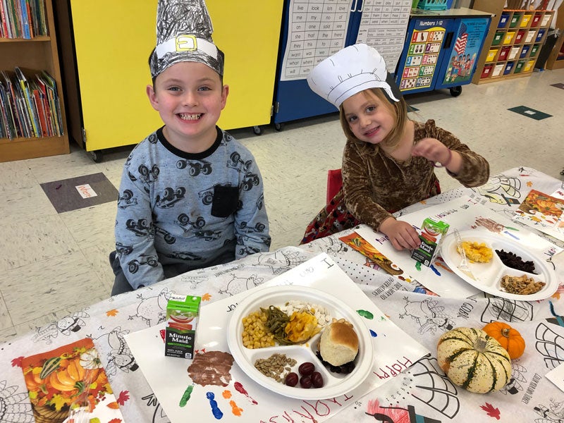 carrsville elementary kindergarten thanksgiving